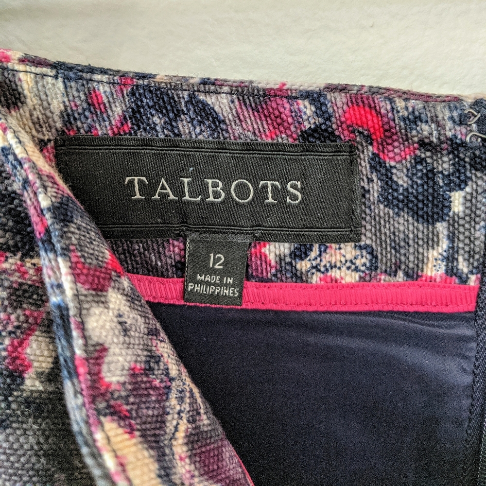 Talbots Cotton Pencil Floral Skirt Size 12 - Picture 5 of 7